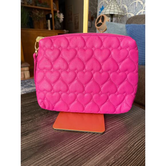 Betsey Johnson Handbags - Betsy Johnson Bright Barbie Pink Large Wrist Pouch/Tablet Cover 11x8.5